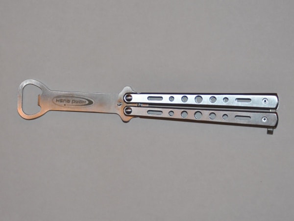 Butterfly_Knife_Bottle_Opener_Opened Butterfly Knife Bottle Opener