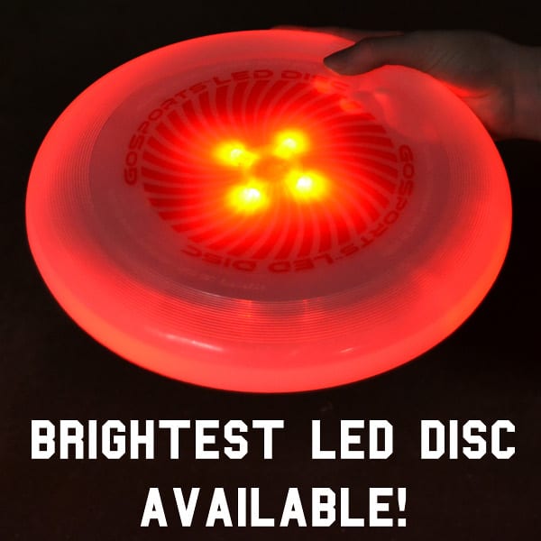 Red Disc In Hand Brightest LED Disc Available