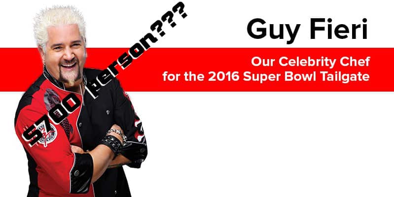 Guy Fieri $700 Super Bowl Tailgate