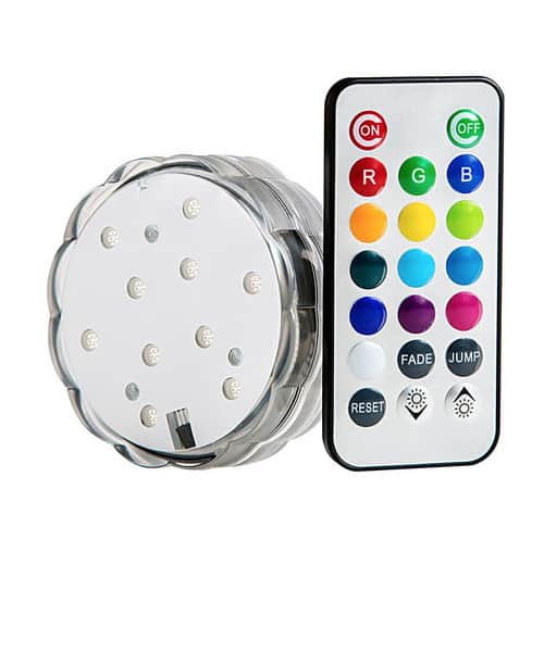 King_Luge_LED_Light_Puck King Luge Booze Luge Ice Mold LED Light display pack with remote